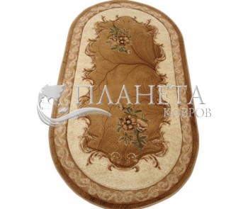 Синтетический ковер Hand Carving 0514 D.BEIGE - BROWN - высокое качество по лучшей цене в Украине
